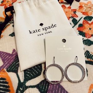 Never worn silver Kate Spade earrings